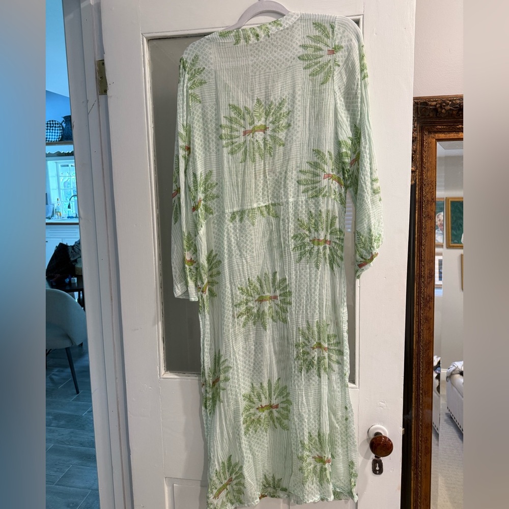 Roller Rabbit Green Patterned Cotton Coverup - image 4